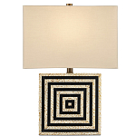 Настольная лампа с квадратным основанием и прямоугольным абажуром Neat Lines варинант исполнения - 3 | Loft Concept в Липецке