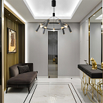 Люстра круглая с 9-ю цилиндрическими плафонами на магнитном креплении Bronze Concert варинант исполнения - 6 | Loft Concept в Липецке