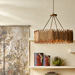 Люстра с абажуром из ротанга Wicker Furniture варинант исполнения - 4 | Loft Concept в Липецке