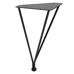 Стол журнальный c коричневой круглой столешницей на трех металлических ножках Charm Coffee Table варинант исполнения - 5 | Loft Concept в Липецке