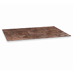 Стол обеденный с коричневой прямоугольной столешницей из керамики на четырех пластиковых ножках Brown Ceramics варинант исполнения - 3 | Loft Concept в Липецке