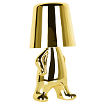 Настольная лампа фигурная золотого цвета с гладким абажуром Высота 19 см Sophia варинант исполнения - 2 | Loft Concept в Липецке