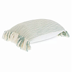 Чехол на подушку мятного цвета с бахромой и объемным узором Ethnic mix варинант исполнения - 1 | Loft Concept в Липецке