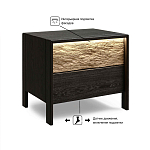 Тумба 2 ящика с подсветкой на рельефном фасаде Warm Industrial варинант исполнения - 10 | Loft Concept в Липецке