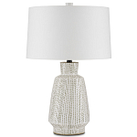 Настольная лампа с корпусом в форме вазы и белым абажуром Lots of Strokes варинант исполнения - 3 | Loft Concept в Липецке