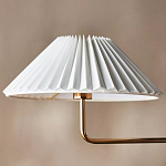 Люстра линейная с 2-мя белыми плиссированными тканевыми абажурами Combination варинант исполнения - 3 | Loft Concept в Липецке