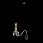 Подвесной светильник стеклянный в виде канделябра Curved Glass Chandelier варинант исполнения - 2 | Loft Concept в Липецке