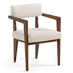 Кресло обеденное Alcove White Boucle из массива ореха варинант исполнения - 1 | Loft Concept в Липецке