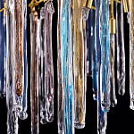 Люстра на подвесе с каркасом из металла и цветными подвесками из стекла Droplet Chandelier варинант исполнения - 2 | Loft Concept в Липецке