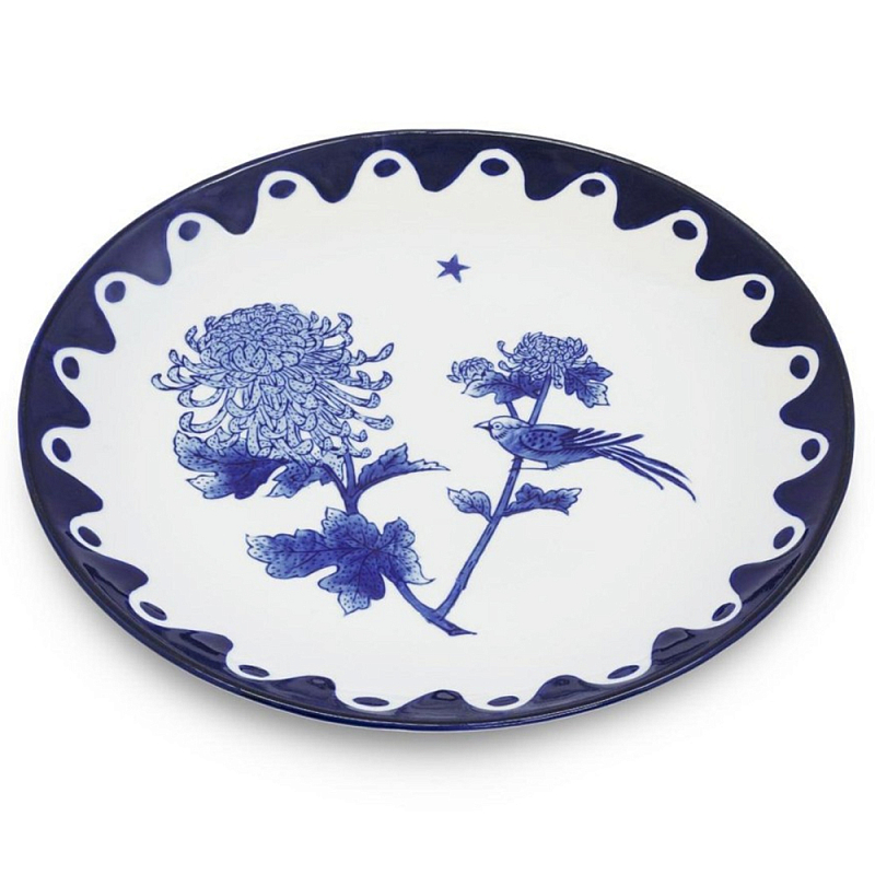 Тарелка Plate Chino Белый Синий Тарелка Plate Chino Белый Синий в Липецке | Loft Concept