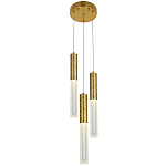 Подвесной светильник латунь Dew Drops Tube Brass Trio Hanging Lamp варинант исполнения - 2 | Loft Concept в Липецке
