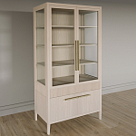 Витрина Primo со стеклянными фасадами и буфетом шпон Светлый дуб варинант исполнения - 3 | Loft Concept в Липецке