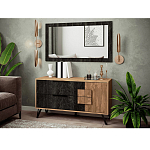 Зеркало настенное прямоугольное цвета угольный камень Stone Effect варинант исполнения - 2 | Loft Concept в Липецке