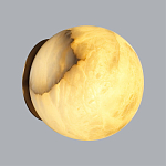 Настенно-потолочный светильник с плафоном в форме шара из алебастра Cryptocrystalline Stone варинант исполнения - 9 | Loft Concept в Липецке