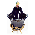 Чаша темно-синего цвета из фарфора с разноцветной птичкой Eden Garden porcelain and bronze варинант исполнения - 10 | Loft Concept в Липецке