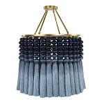 Люстра синяя плетеная с кисточками Boho Tassel Chandelier варинант исполнения - 2 | Loft Concept в Липецке