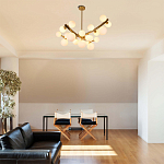 Люстра подвесная фигурная с белыми лампами в форме шара Felicitat варинант исполнения - 1 | Loft Concept в Липецке