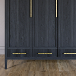 Большой Шкаф Primo Черный дуб с 3 дверьми и 3 выдвижными ящиками варинант исполнения - 2 | Loft Concept в Липецке