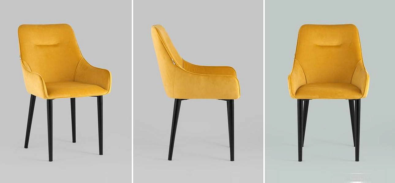 Стул Joan Chair Велюр Мандариновый Цвет Стул Joan Chair Велюр Мандариновый Цвет - Loft-Concept в Липецке