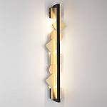 Бра вертикальное черного цвета с золотыми кругами и квадратами Gravyura варинант исполнения - 4 | Loft Concept в Липецке