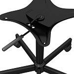 Стул с мягкой черной обивкой из велюра и подъемно-поворотным механизмом на колесиках Harper Black варинант исполнения - 5 | Loft Concept в Липецке