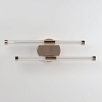 Бра с круглым основанием золотого цвета и двумя вертикальными плафонами Hex Scaffold варинант исполнения - 3 | Loft Concept в Липецке