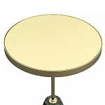 Кофейный столик с круглой зеркальной столешницей и мраморным основанием Stable Base варинант исполнения - 2 | Loft Concept в Липецке