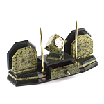 Настольный письменный набор из змеевика с часами и таблетницей Successful Leader варинант исполнения - 2 | Loft Concept в Липецке