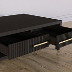 Кофейный стол Primo с двумя ящиками Темный орех варинант исполнения - 6 | Loft Concept в Липецке