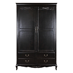 Шкаф черный с 4-мя ящиками и 2-мя дверцами в стиле Прованс Vintage варинант исполнения - 1 | Loft Concept в Липецке