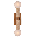 Бра цилиндрической формы с 2-мя плафонами белого цвета Marble Glow варинант исполнения - 1 | Loft Concept в Липецке