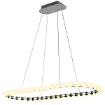 Люстра подвесная светодиодная с круглыми плафонами белого цвета PEARLS Suspension 100  варинант исполнения - 2 | Loft Concept в Липецке