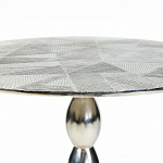 Кофейный столик с рельефной столешницей из металла Aplika Silver варинант исполнения - 4 | Loft Concept в Липецке