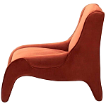 Дизайнерское кресло оранжевое в мягкой велюровой обивке Granger Armchair Orange варинант исполнения - 2 | Loft Concept в Липецке