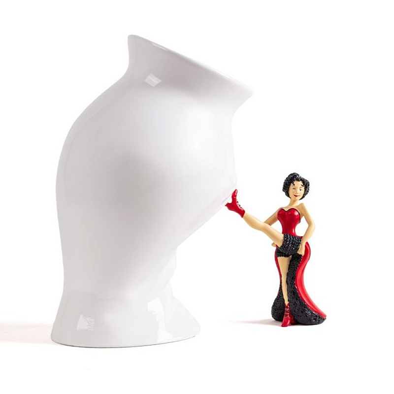 Ваза Seletti Circus Белый Красный Черный Ваза Seletti Circus Белый Красный Черный в Липецке | Loft Concept