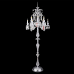 Торшер с 12-ю белыми текстильными абажурами и хрустальными подвесками Lustre Reverie варинант исполнения - 3 | Loft Concept в Липецке