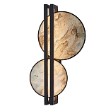 Бра из двух каменных дисков в металлической раме Constellation варинант исполнения - 1 | Loft Concept в Липецке