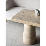 Столик приставной с квадратной столешницей Textured Cream Table варинант исполнения - 6 | Loft Concept в Липецке
