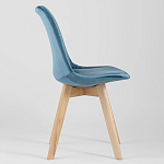 Стул с мягким велюровым сиденьем Arvika Blue варинант исполнения - 2 | Loft Concept в Липецке