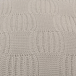 Подушка из хлопка рельефной вязки серого цвета Eden Line варинант исполнения - 3 | Loft Concept в Липецке