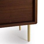 ТВ-тумба из ореха с плетеным декором Eland Wooden Wicker TV Stand варинант исполнения - 5 | Loft Concept в Липецке