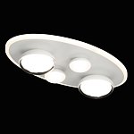 Потолочный светильник овальной формы белого цвета с 4-мя лампами Lunar Pebbles варинант исполнения - 2 | Loft Concept в Липецке