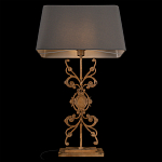 Настольная лампа на ажурном чугунном основании с серым абажуром Openwork Lamp варинант исполнения - 4 | Loft Concept в Липецке