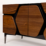 ТВ-тумба с узором из шпона на фасаде Sahara варинант исполнения - 6 | Loft Concept в Липецке