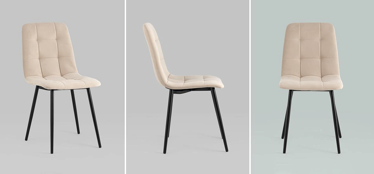 Стул NANCY S-2 Chair Бежевый Велюр Стул NANCY S-2 Chair Бежевый Велюр - Loft-Concept в Липецке