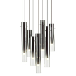 Люстра каскадная с 7-ю цилиндрическими плафонами из стекла Luminous Cylinders варинант исполнения - 1 | Loft Concept в Липецке