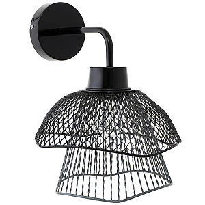 Бра с сетчатым металлическим абажуром Black Mesh Lampshade