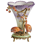 Ваза с цесарками из фарфора с бронзовыми элементами Garden of Eden варинант исполнения - 1 | Loft Concept в Липецке