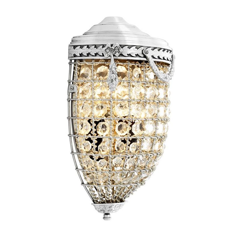 Бра Eichholtz Wall Lamp Emperor Nickel Никель Прозрачный (Transparent) в Липецке | Loft Concept 