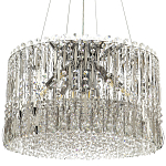 Круглая люстра с металлическими и хрустальными подвесками Bonnay Crystal Chrome Chandelier варинант исполнения - 3 | Loft Concept в Липецке